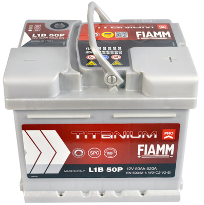 Автомобільний акумулятор FIAMM Titanium Pro 50Ah(Аг) 520A R+ (L1B)